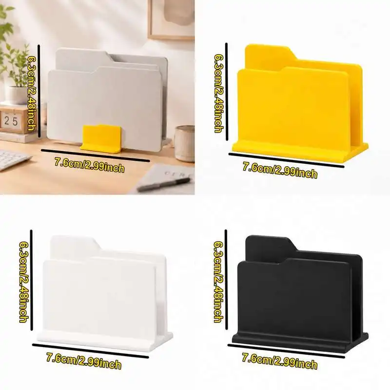Vertical Notebook Stand Folder Desktop Document Holder Office Paper Storage Bracket Desk Organizer for Home Study Workspace