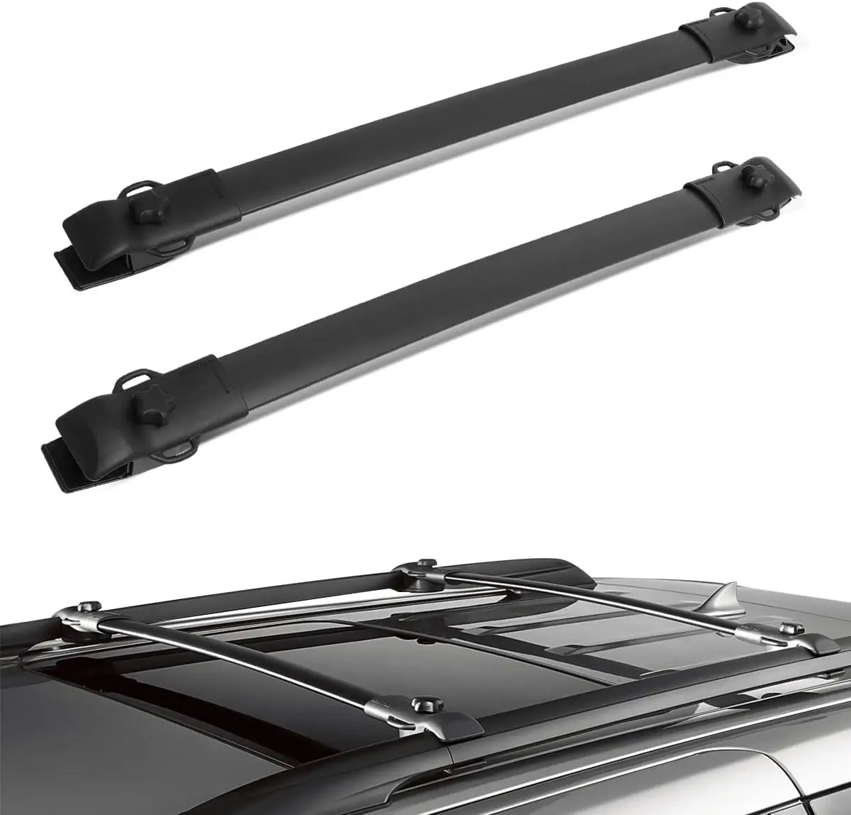 

Universal Aluminum Car Roof Rack Cross Bars for 2011-2018 Toyota Sienna, Black