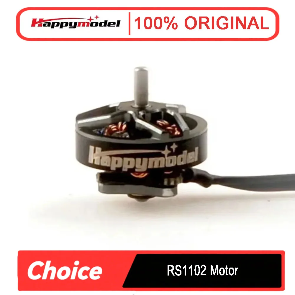 

HappyModel RS1102 2S Brushless Motor (10000/13500KV, 1.5mm Durable Shaft) - High-Speed for Mobula7 O4 Micro FPV Racer