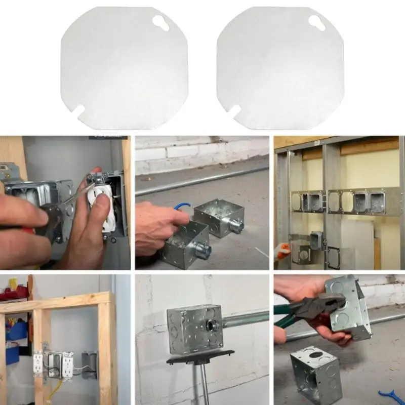 

A0KE Набор из 4 металлических крышек распределительных коробок восьмиугольной конструкции для различного применения в домашних и