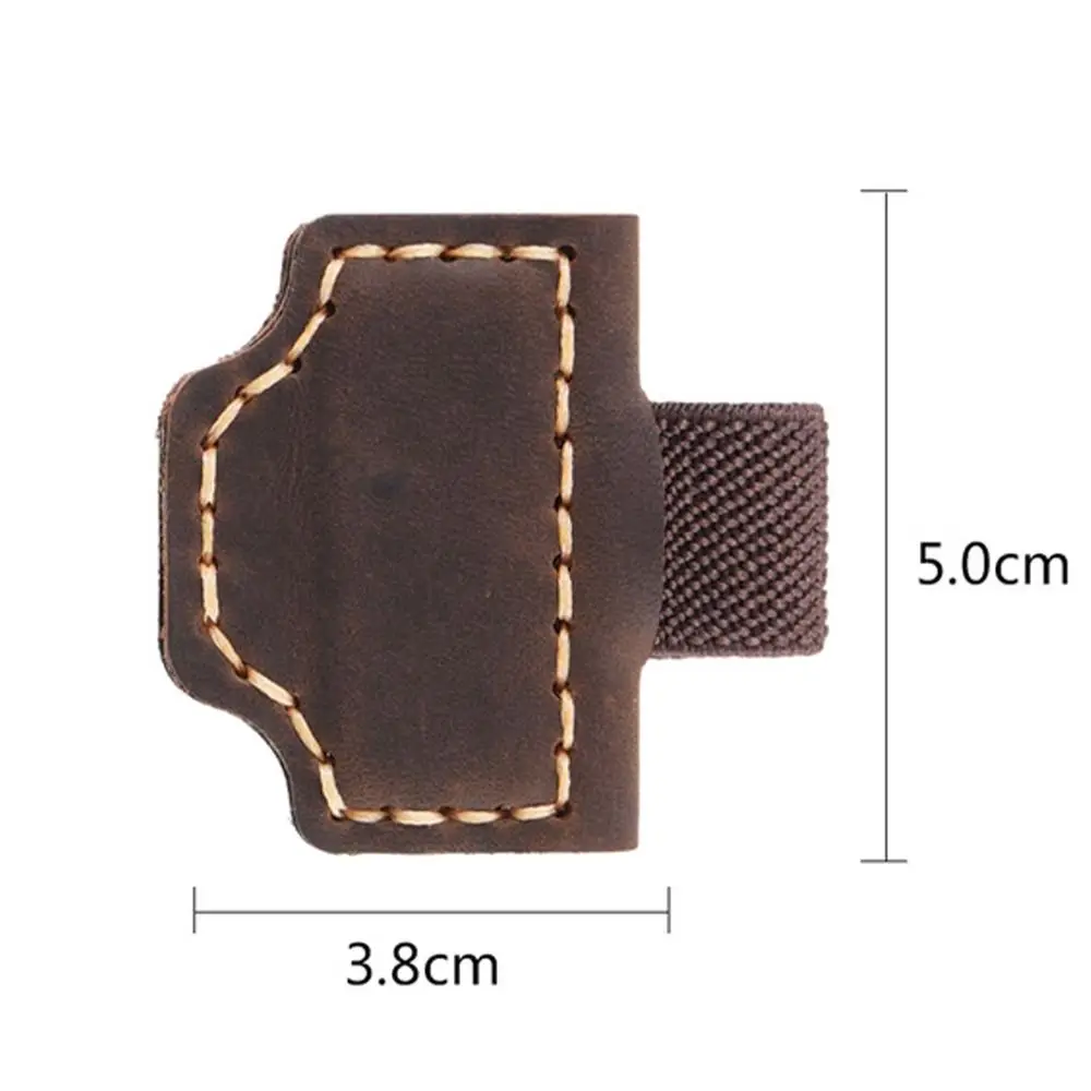 Leather Bookmark Pen Clip Retro Reinforced Notebook Marker Handmade Double-sided Magnetic Buckle Page Divider Student