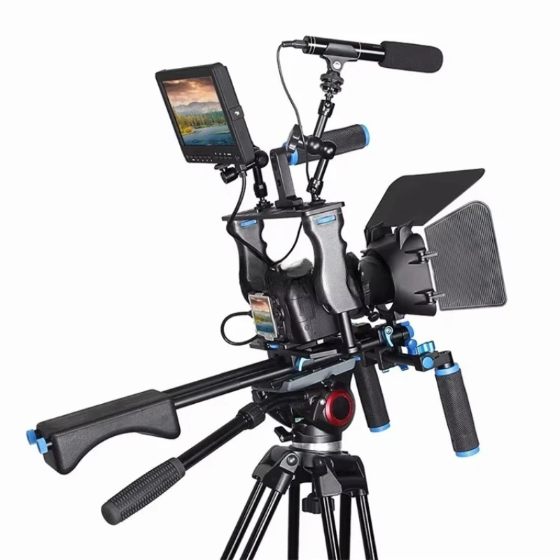 Universal professional digital SLR camera rig cage camera stabilizer kit with focus matte case