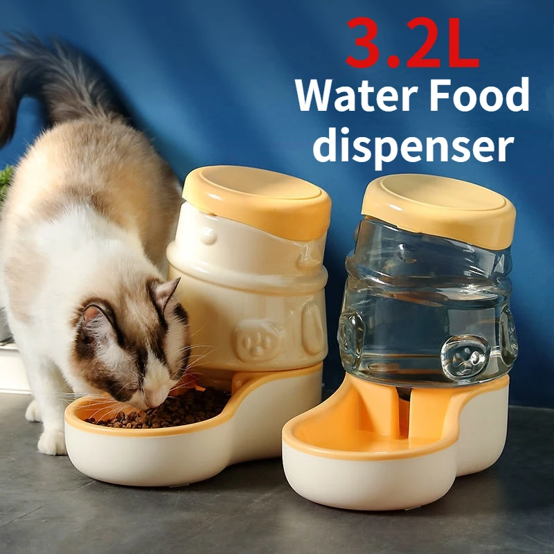 2PCs New Automatic pet feeder Water Food dispenser for pets travel without worry dog bowls cat supplies pet product for feeding