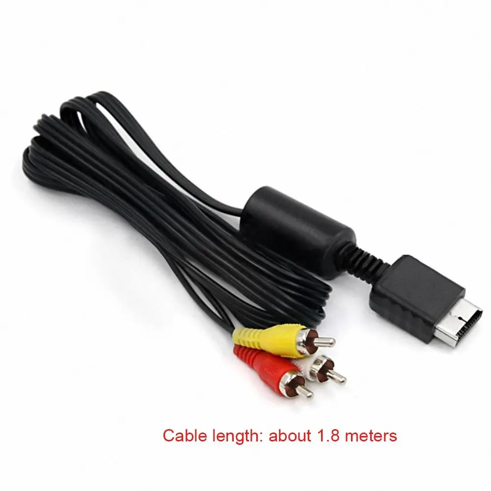 Useful for Playstation PS1 PS2 PS3 6FT Cable Cord Wire Audio Video AV Cable TV Lead Cable Cord RCA