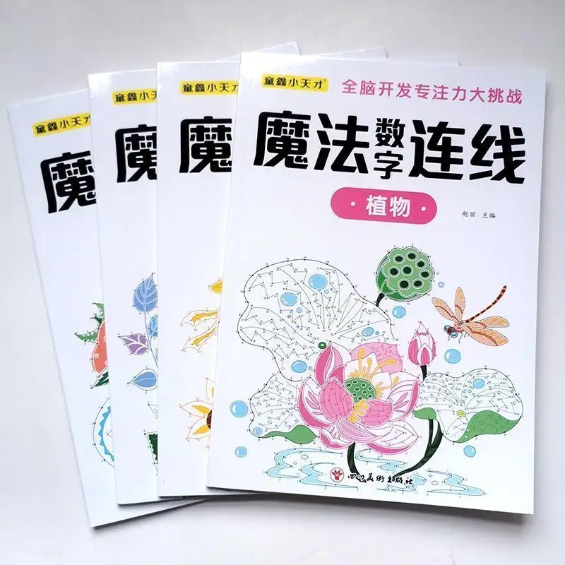 Magic Number Connection Children's Whole Brain Development Concentration Training Preschool Logical Thinking Exercise Book