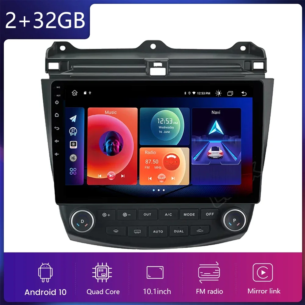 

10.1 inch 2 din Android 11 2GB RAM Car radio Multimedia Player for Honda ACCORD 7 2003-2007 GPS Navigation 2din dvd Audio
