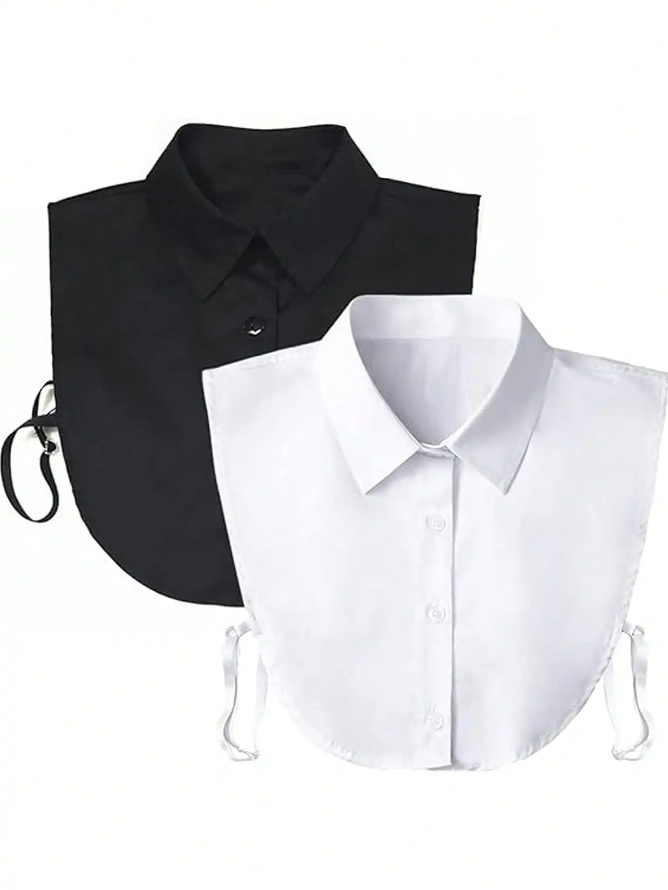 

2pcs Fake Collar Detachable Dickey Collar Blouse Half Shirts Peter Pan Faux False Collar for Women & Girls Favors