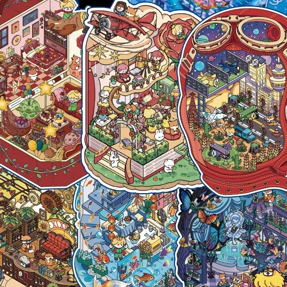 

Новые 13,0 ПЭТ мини-наклейки сцены в стиле панк DIY ремесло визуальное укладка наклейка 15 листов 8 наклеек сцены книга праздничные подарки