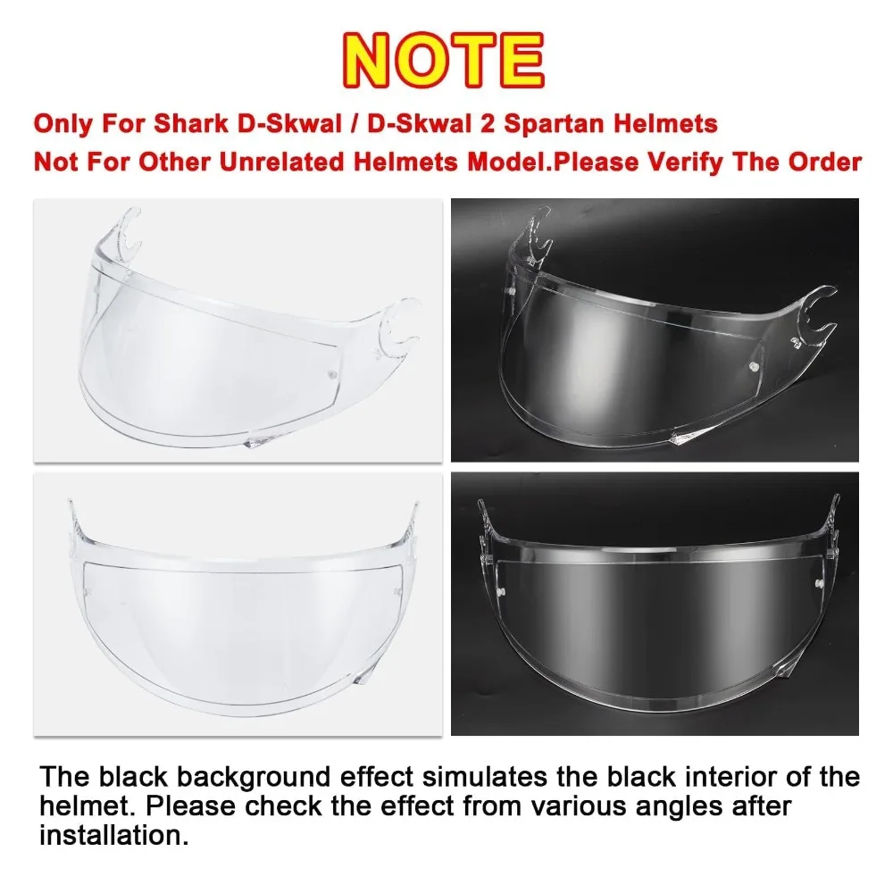 Motorcycle Helmet Visor for LS2 Stream II FF808 - Tinted Visor Motorbike Helmet Face Shield Accessories Replacement