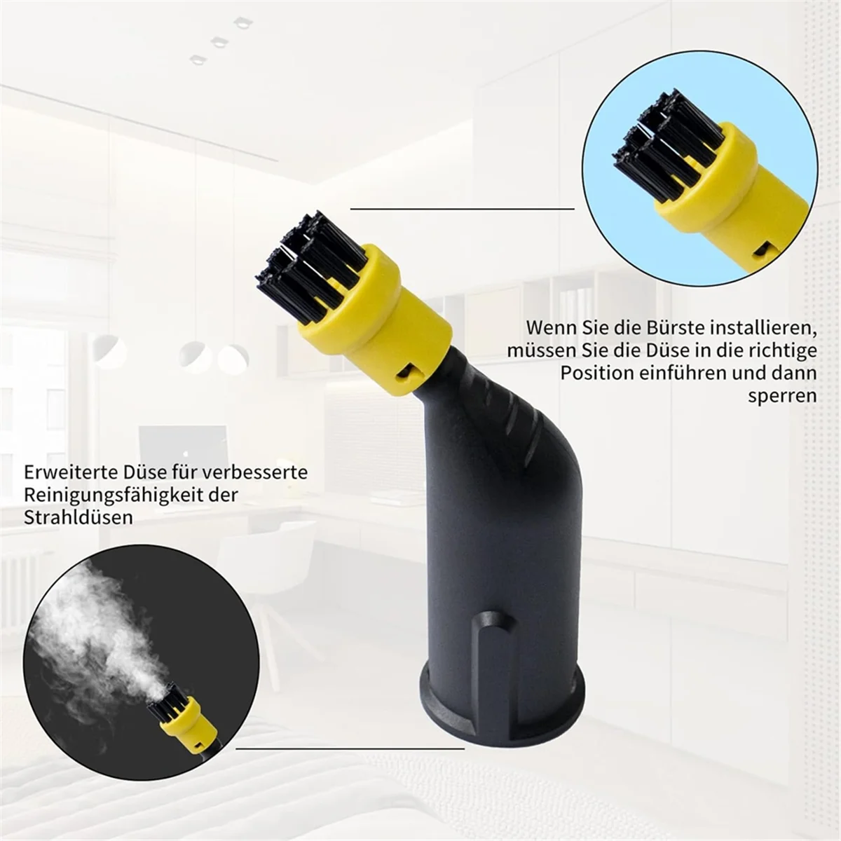 Accessories for Karcher Steam Cleaner SC1 SC2 SC3 SC4 SC5, Hand Nozzle Replacement Parts Set, Extended Nozzle-CKFAM
