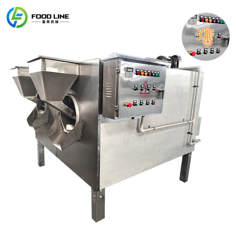 Customize Time Control Cashew Nut Roaster Machine Charcoal Nut Roaster