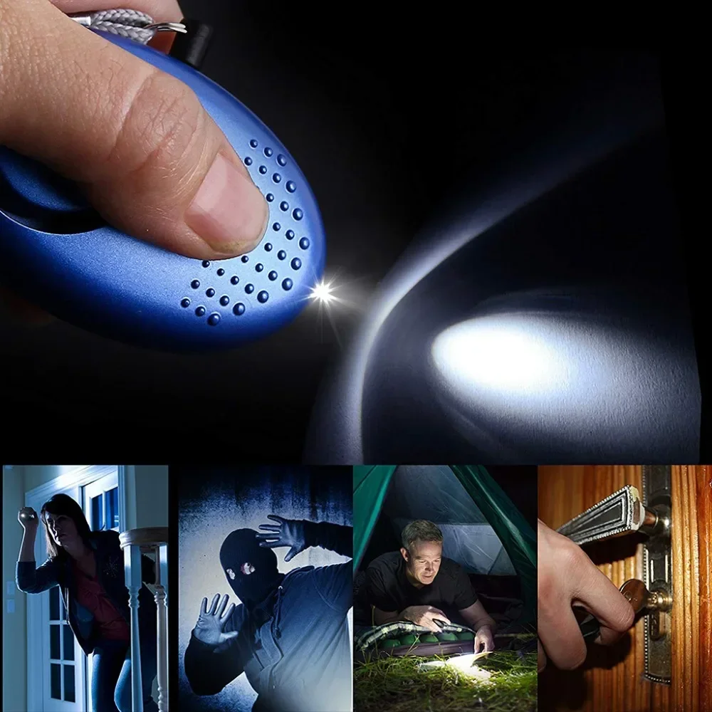 1-3pcs Personal Alarm With LED Light 130DB Anti Lost Wolf Self-Defense Safety Attack Emergency Alarms For Women Kids Elder