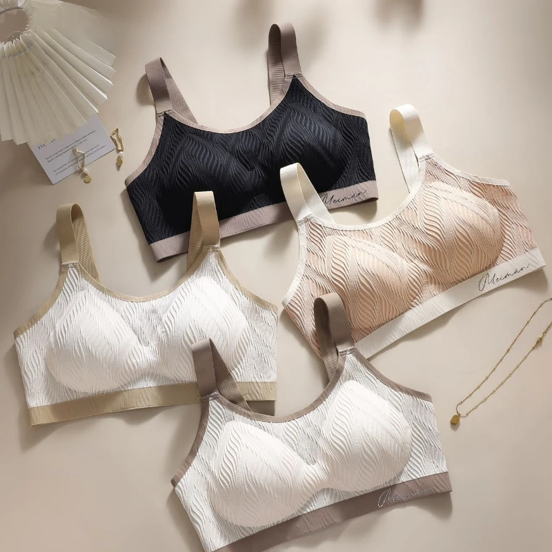 Модный большой бюстгальтер для полных девочек, мягкий поддерживающий бюстгальтер с боковой грудью, удобный, суперэластичный, против опустошения, против провисания