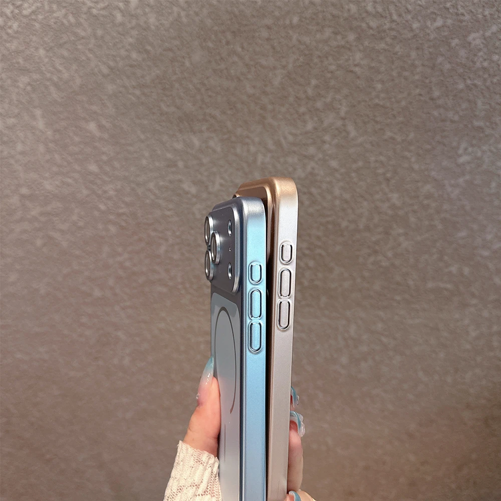 Luxuriöse Beschichtung für Magsafe Magnetische Hülle für iPhone Air 18 17 16 15 14 13 12 11 Pro Max mit Linsenschutz, Stoßfester Abdeckung und Trageband – Detail 11