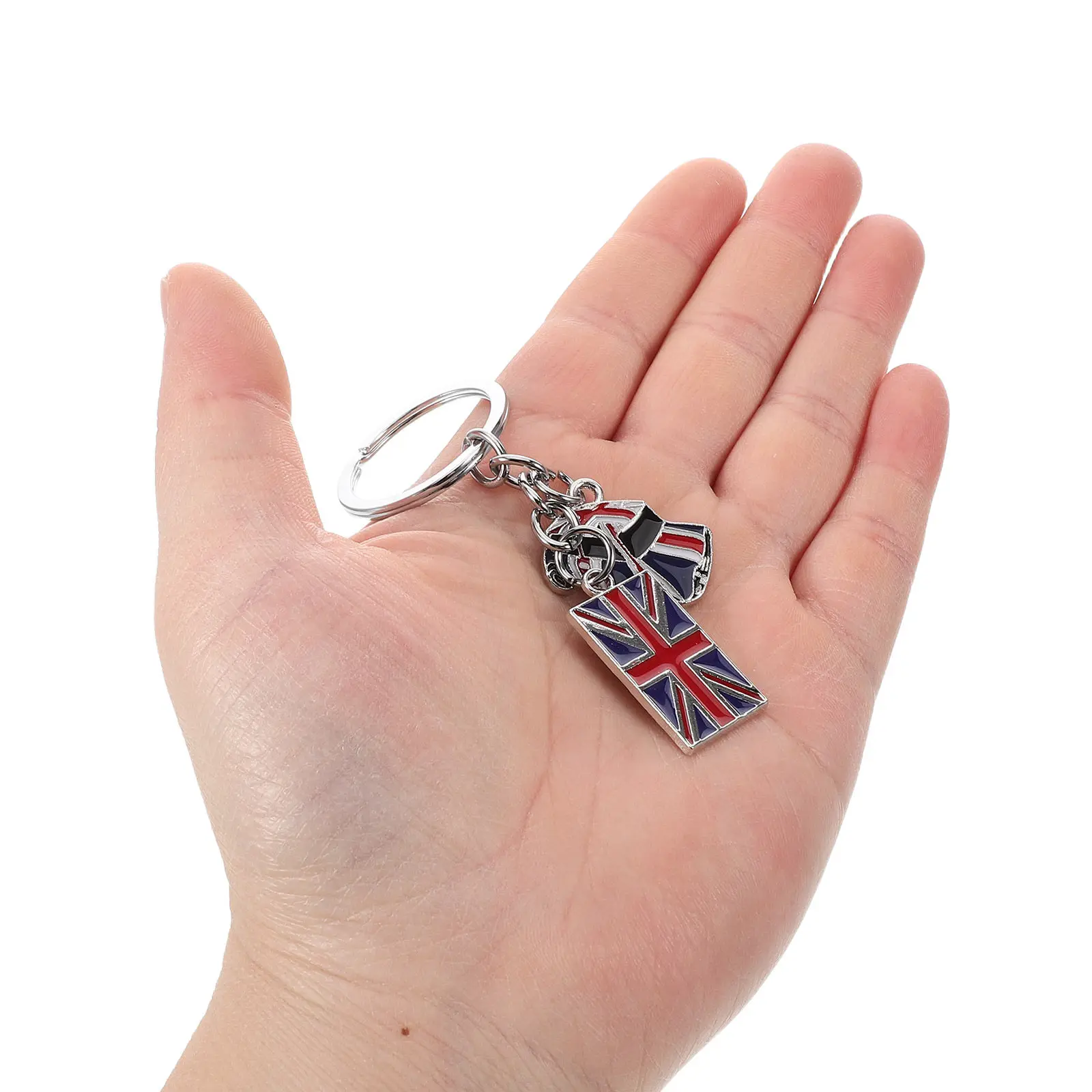 Key Bag Keychain Pendant Halloween Christmas British Flag Accessory Country Flags Keychain Countries Flags Keychain 2PCS