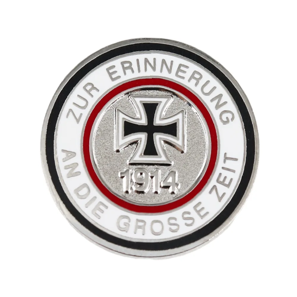 Prussian Cross Emblem Brooch Metal Pin Personalized Backpack Decoration Silvery 1914 Iron Cross Badge Decoration Crafts