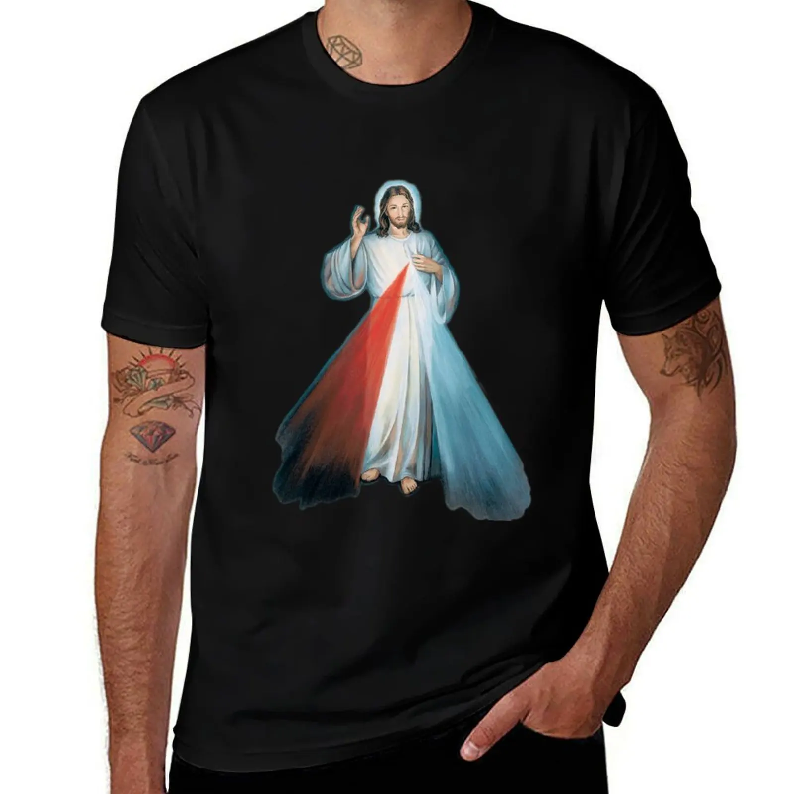 Divine Mercy T-Shirt Durable Work Wear T-Shirt