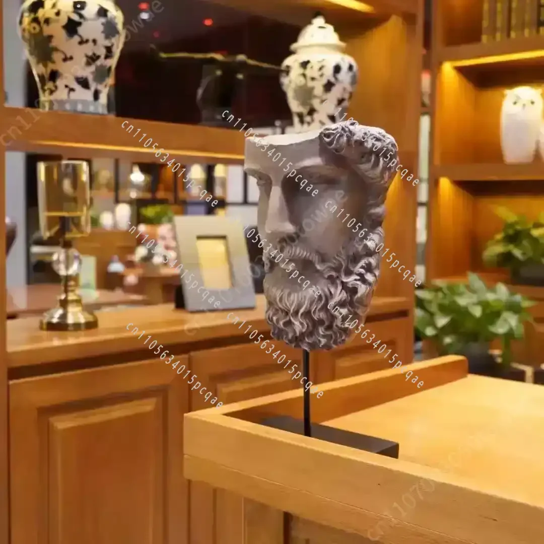 Abstract David Face Resin Sculpture, Human Body Figurine, Handicraft Home Decor
