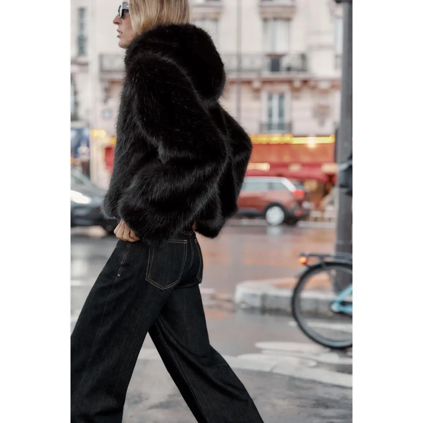 معطف طويل بقلنسوة من الفرو الاصطناعي Jaet وسحاب للإغلاق للخريف والشتاء معطف نسائي ملابس خارجية غير رسمية لمنتصف العمر... #2