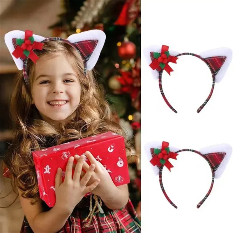 Christmas Headband Kids Adult Santa Claus Elk Xmax Tree Hair Accessories Photo Props Christmas Decoration 2024 New Year Gifts