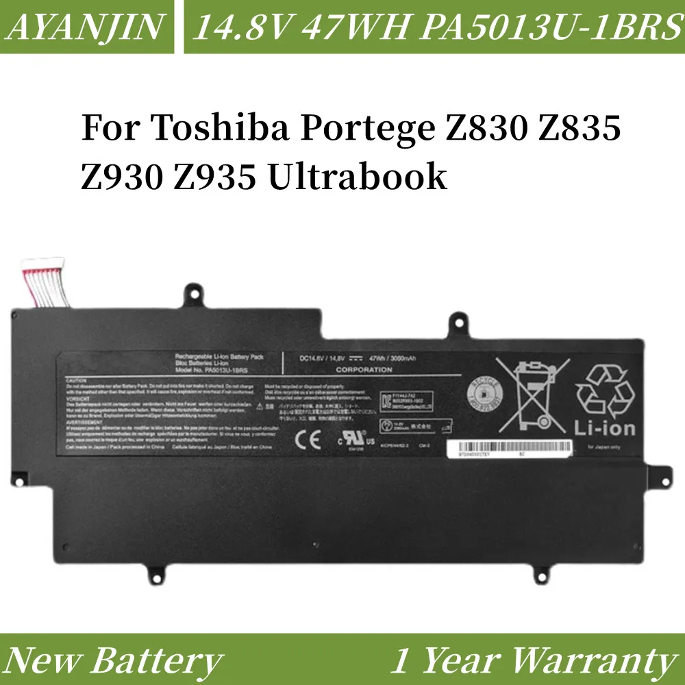 

PA5013U-1BRS PA5013U 14.8V 47WH/3060mAh Laptop Battery for Toshiba Portege Z830 Z835 Z930 Z935 Ultrabook PA5013