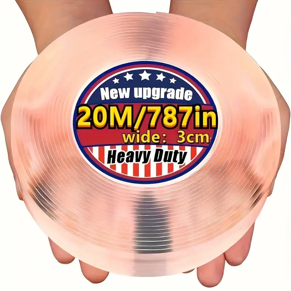 1-20m Nano Double-Sided Tape Strong Adhesive Transparent Doble Side 3m Strips Waterproof Glue for Home House Strip Heavy Duty