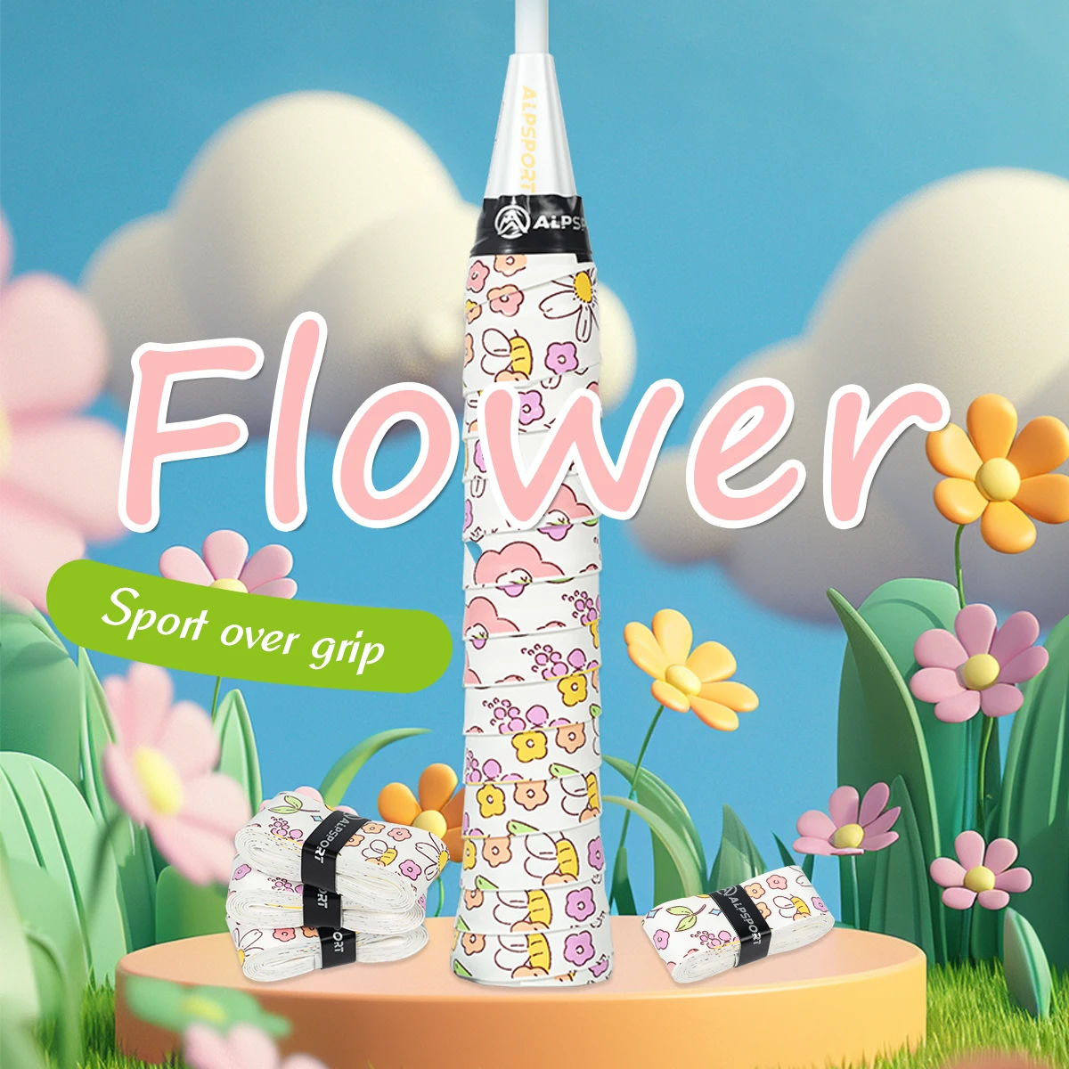 ALP Flower PRO Pickleball Racket Grip Tape Badminton Racket Non-slip Sweat-absorbing Tape Outdoor Training Fishing Accessories
