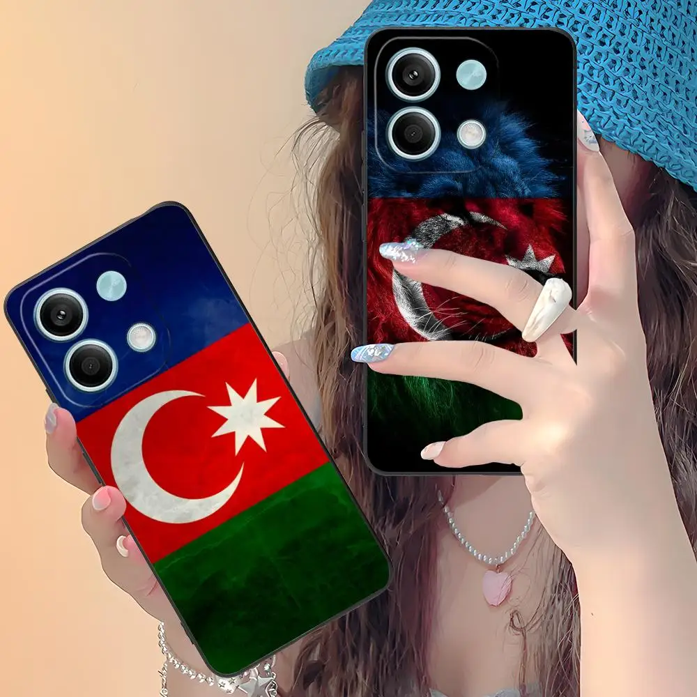 أذربيجان العلم قضية الهاتف المحمول ل Xiaomi Redmi ملاحظة 14 13 12 11 S برو زائد 4G 5G اللون الطباعة غطاء غطاء الهاتف الذكي #5