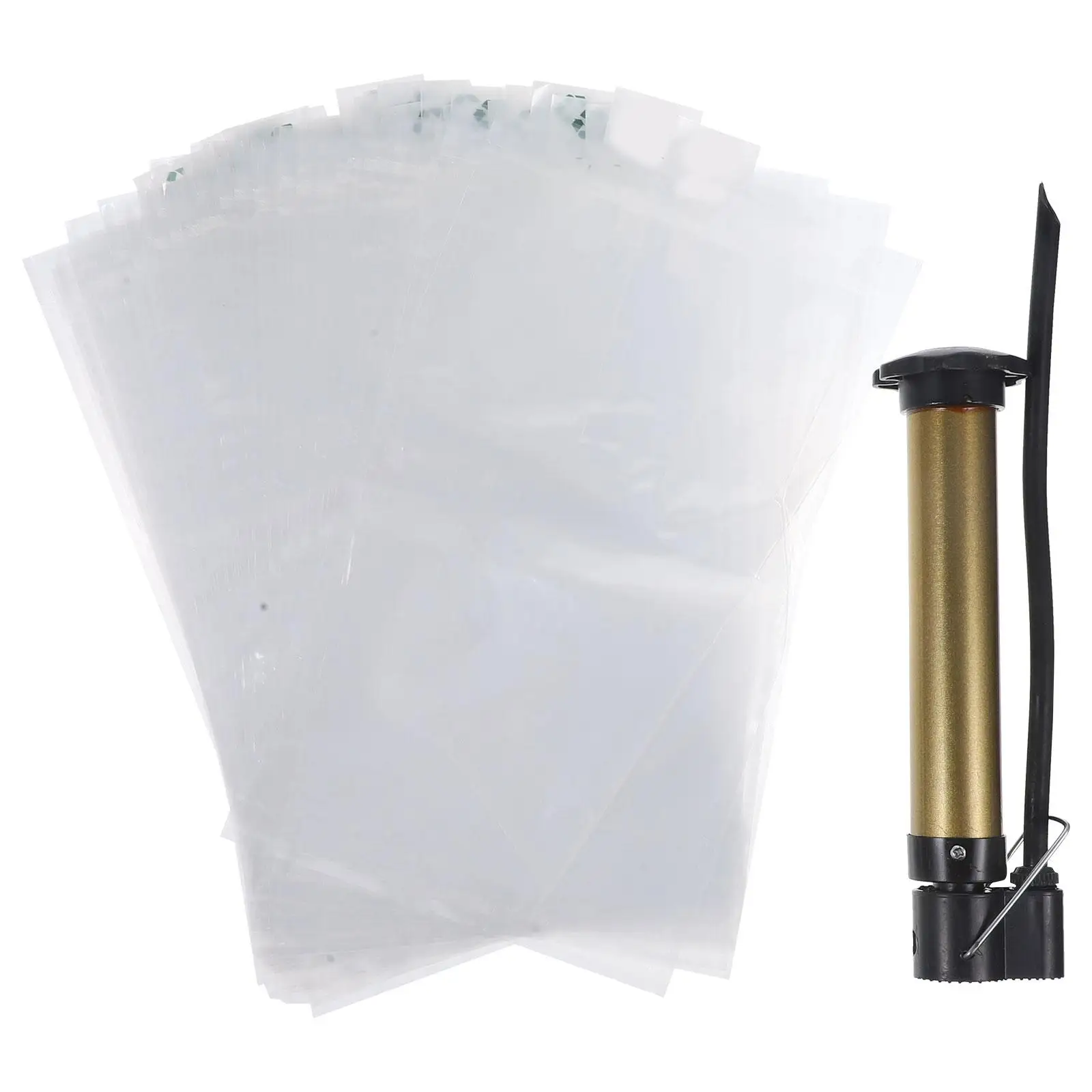 50pcs Inflatable Bags 15x25 Air Pillows for Delivery Packaging Anti pressure Crash proof Waterproof random Color Include Pump