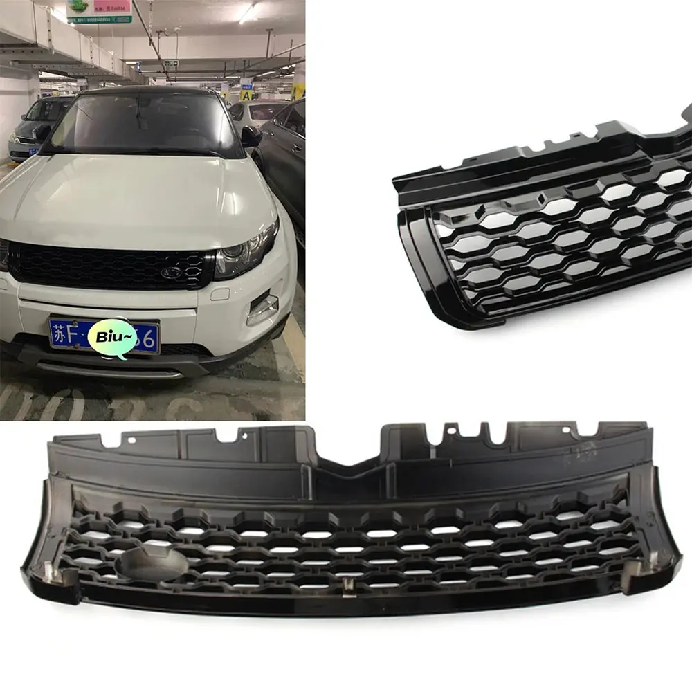 New Style Accessories Black With Red Bar Facelift  Front Bumper Mesh Grille For Range Rover Evoque 2010-2018