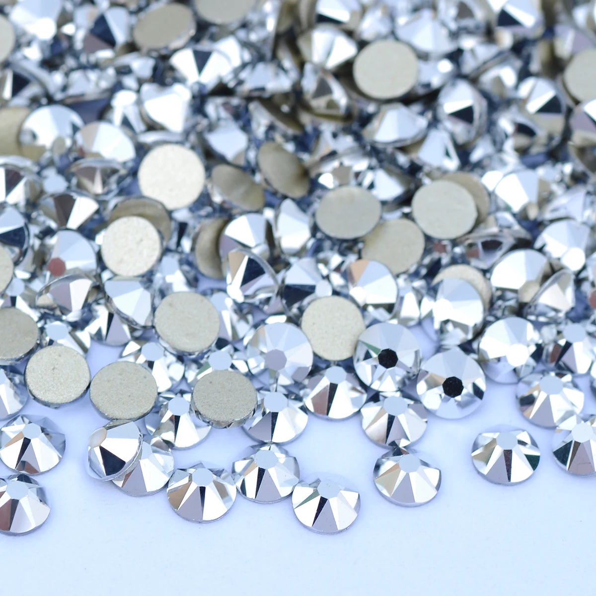 PUBRILEX Light Chrome No Hot-fix Shimmer Rhinestones Flat Back XIRIUS Rose Glas-Klebekristalle für Taschen, Kleidung und Dekoration – Detail 3