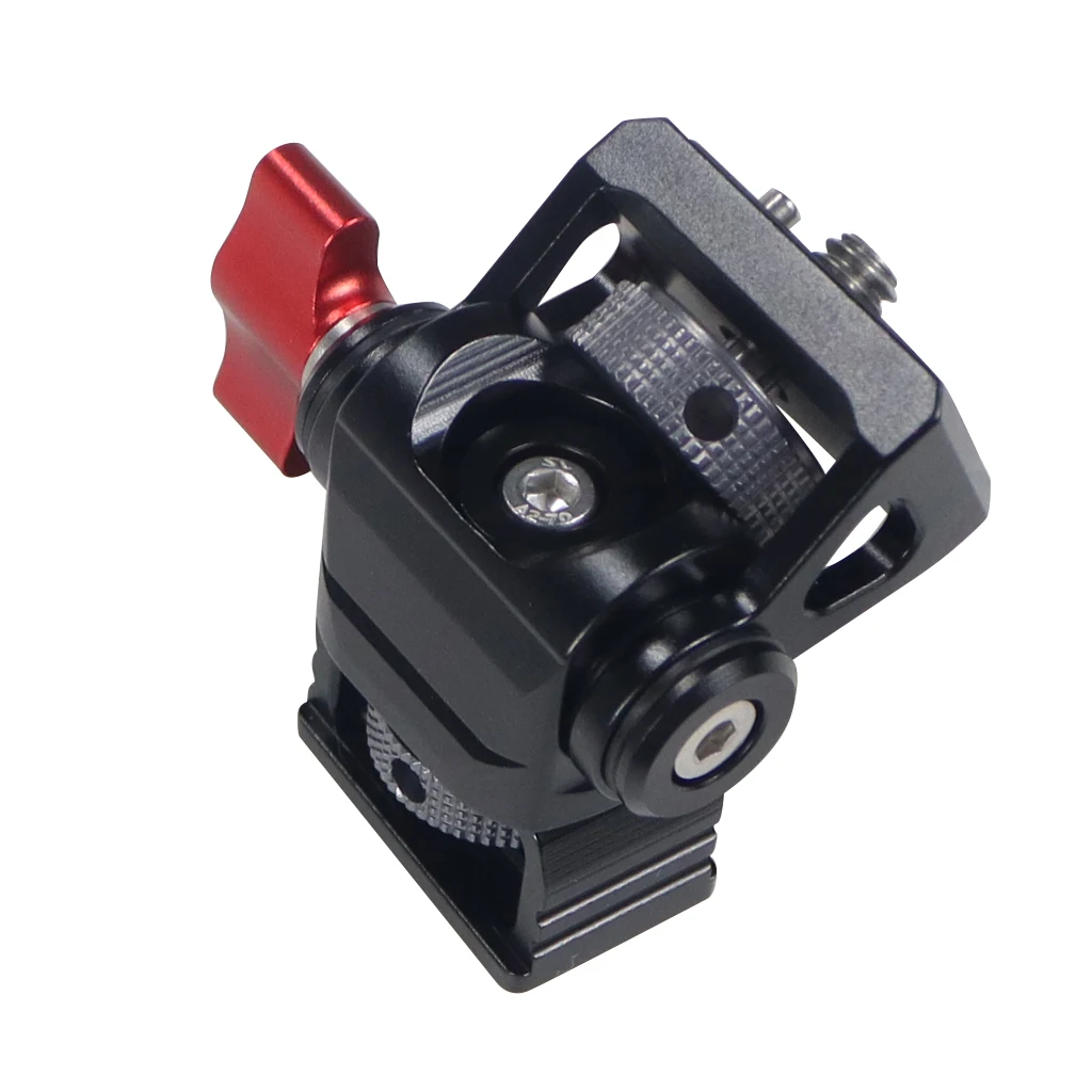 قطب وإمالة قابل للتعديل رصد جبل 1/4 3/8 أري المسمار ل ترايبود مدونة فيديو قوس هيئة التصنيع العسكري حامل مصباح ل Gopro Insta360 Action