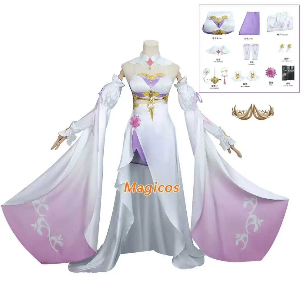 

Elysia Doujin Fanart Cosplay Game Honkai Impact 3 Erishia Angel Coming Back Dress Women Halloween Carnival Christmas Party Suit