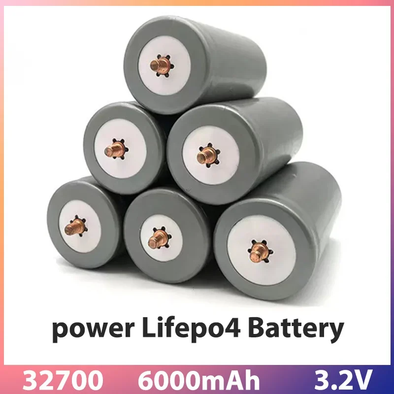 32700 LiFePO4 3.2V 6000MAH Lithium Iron Phosphate Powered DIY with Screws Suitable for High-power Device Batteries Free Shipping