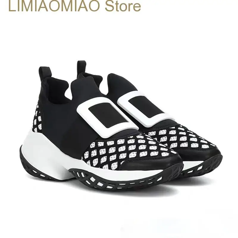 2023 Autumn Diamond Platform Shoes Women's Platform Sports White Shine Rhinestone Shoe Tide