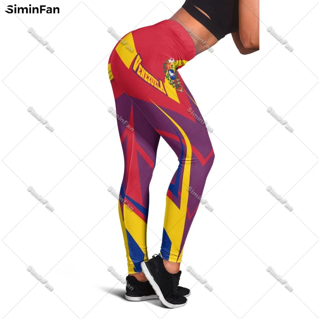 Venezuela Sporty Style 3D Printed Women Legging Female Fitness Yoga Pant Stretchy Sporty Trouser Lady Bottoms Casual Sportswear