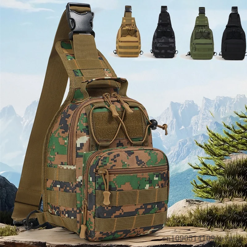 

Tactical Shoulder Bag Waterproof Oxford Chest Bag Outdoor Large Capacity Sports Hunting Fishing Hiking Camping Shoulder Bag