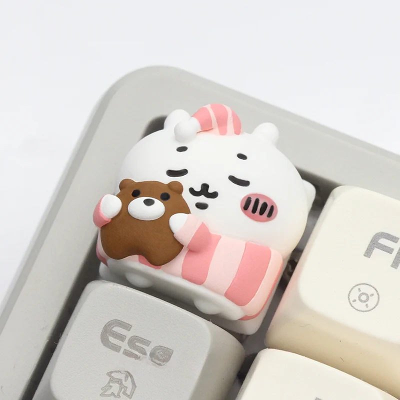 Originate Cute Aritisan Key Cap Resin Backlit Keycaps with Layered Drip Gel Design Hand Polished Finish for Mechanical Keyboard