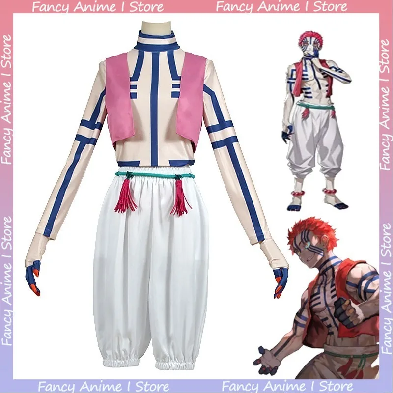 Anime Akaza Copsplay Costume Handsome Adult Party Play Suit Fashion Unisex Cosplay Outfit Festival Woman Man Dress Up Clothing