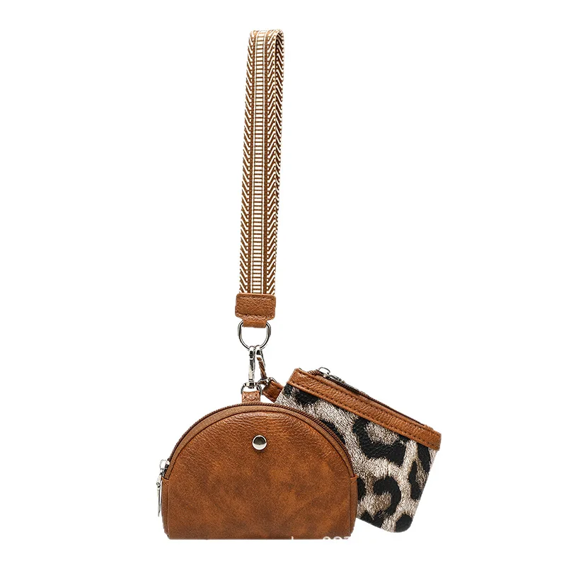 

Женская сумка на запястье 2026: новая модная модель 2-в-1, портативная и простая мини-сумочка для мелочи и карт