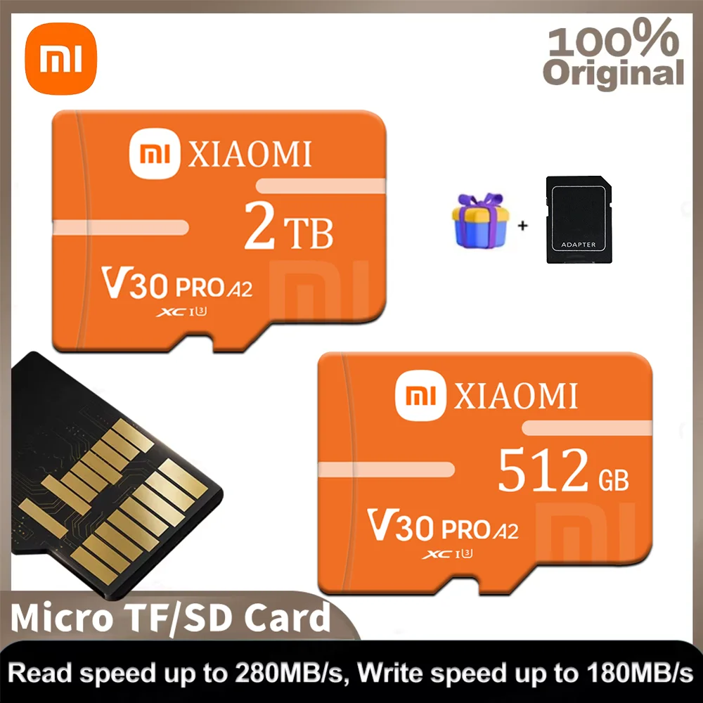 Xiaomi High Speed Micro TF SD Card 2TB 1TB 512GB 256GB 128GB TF Flash Memory Card Driving Recorder Cameracartão De Memória