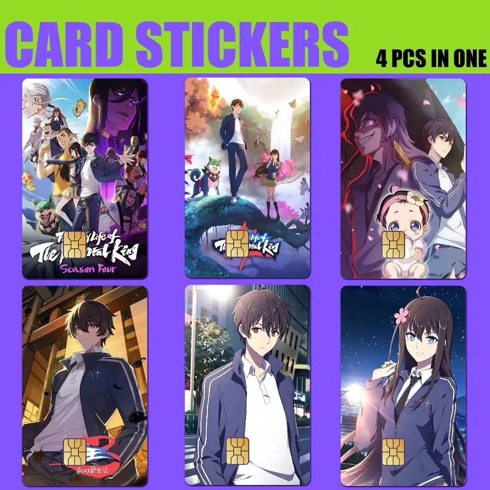 Immortal-King Daily Dongman Card Stickers for Bank Access Protective Waterproof Film Cover Sticker Gift