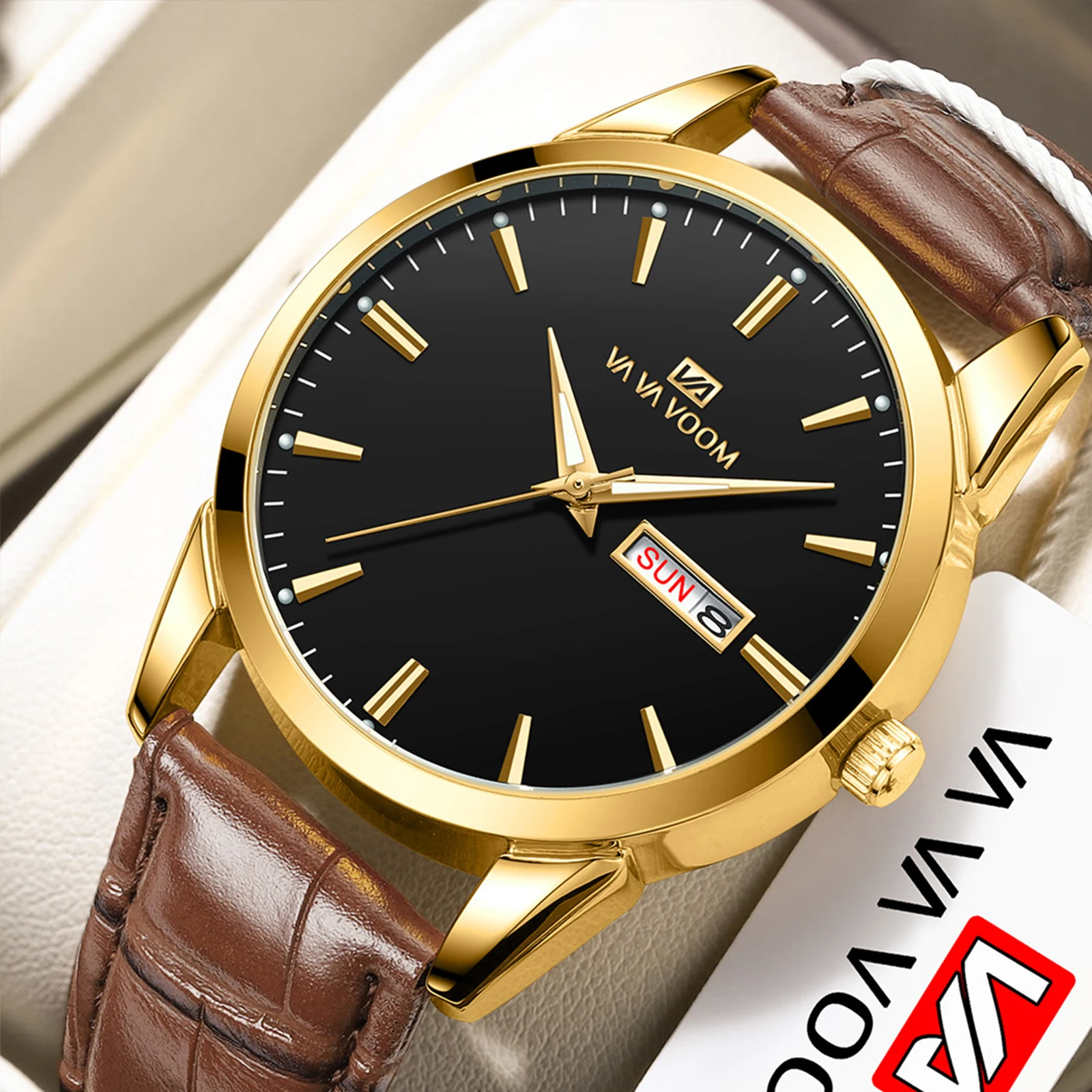 Hot Selling Fashion Business Quartz Watches Men Thin High Quality Original Calendar Men's Wristwatches Waterproof AAA Male Clock