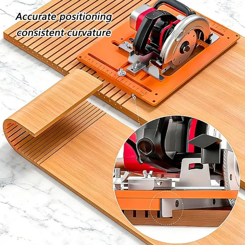 

Y1UD Precise Plasterboard Arcing Shaping Tool Ergonomic Wooden Cutting Guide Plate