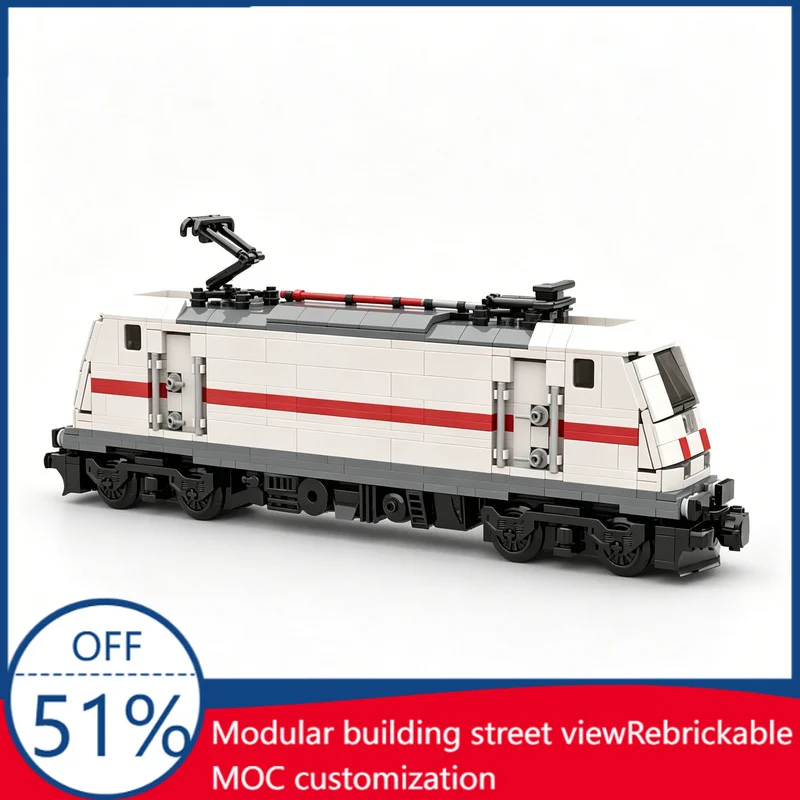

825Pcs DB BR-146 Intercity Locomotive Custom Building Blocks Train Engine Model Educational Assembly Toy Collectors Xmas Gifts