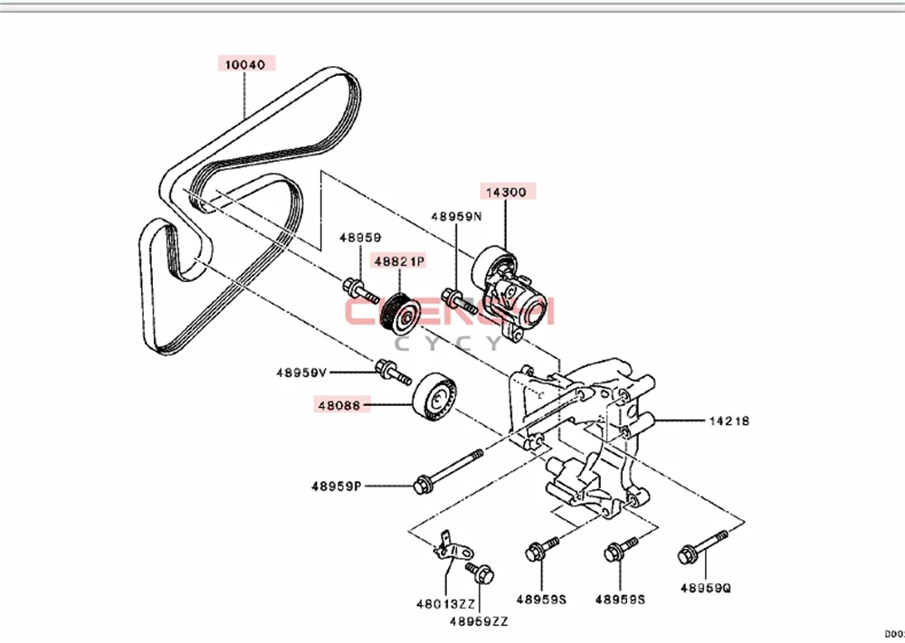 Alternator Drive Belt Auto Tensioner Transition Wheel For Mitsubishi Outlander GA2W GF7W GF8W GK2W 1340A150 1345A095 1341A065