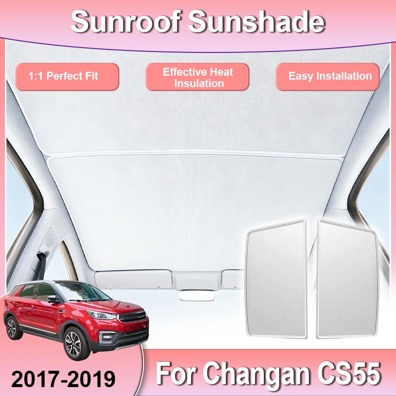 

Roof Car Split Sun Shade For Changan CS55 Accessories 2017 2018 2019 Skylight Protect Sunroof Sunshade Blocker Tools Body Kit