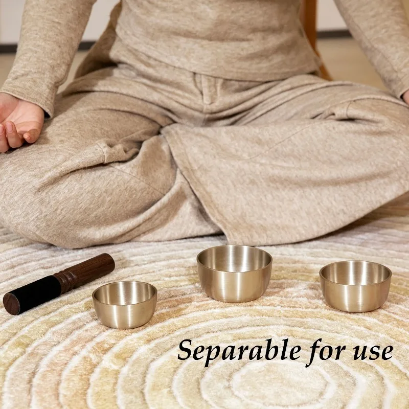 Sling Bells Handheld Singing Bowl Relax Meditation Sound Bowl Yoga Sound Healing Handbell Bowls Musical Instrument Chimes