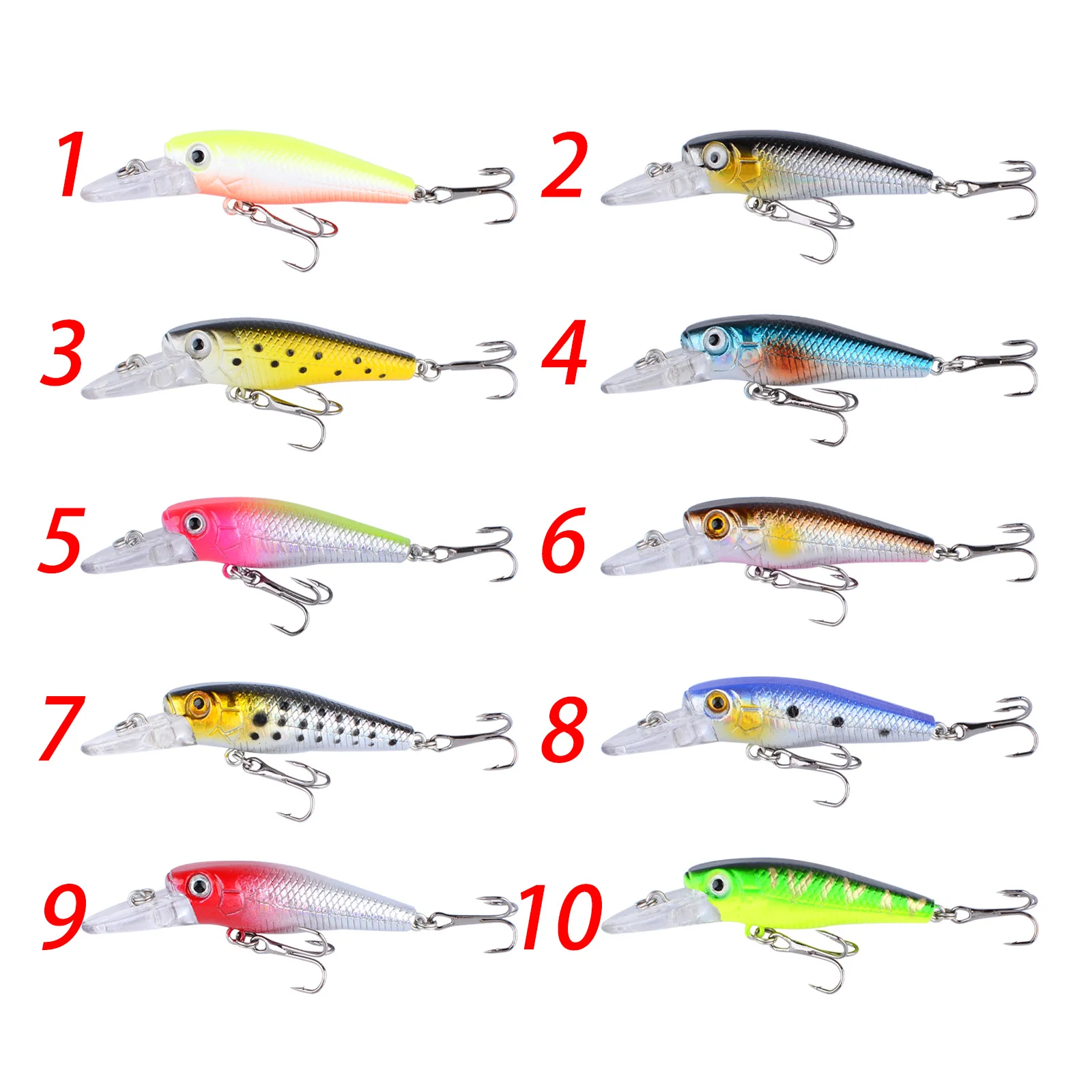 Crankbait multisección tipo minnow para perca y carpa - imagen 5