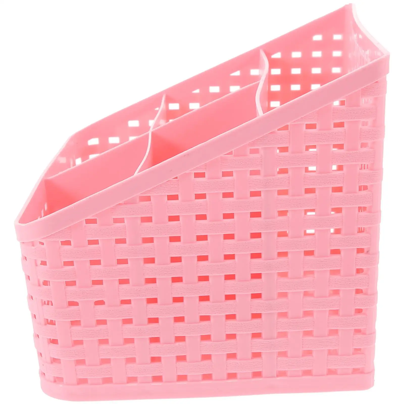 

Plastic Storage Box 5 Compartments Hollow Design Delicate Pattern Stackable Container Desk Bedroom Bath Room Archives Folder